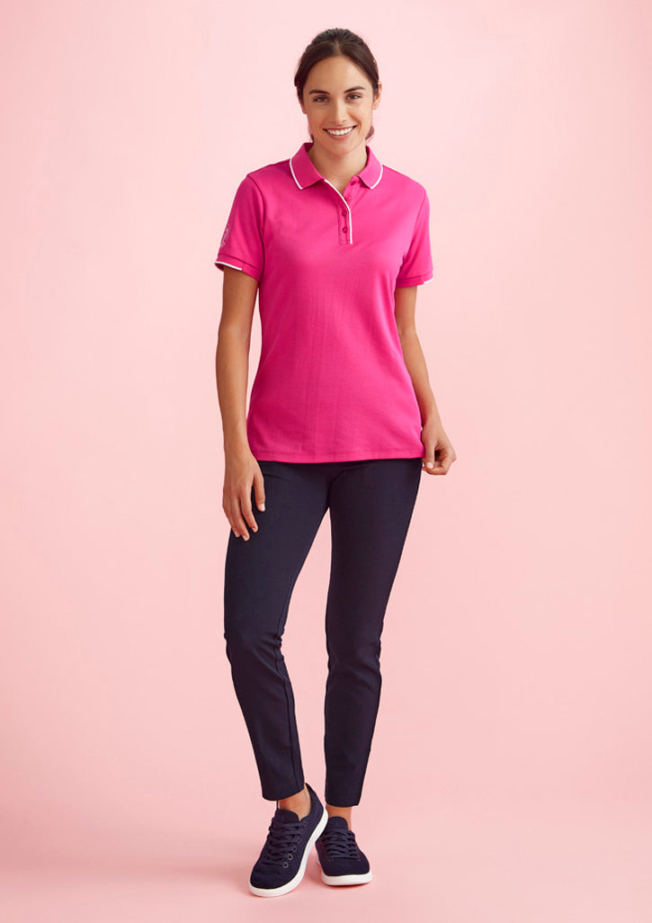 Biz Care - Womens Pink Short Sleeve Polo - CST313LS