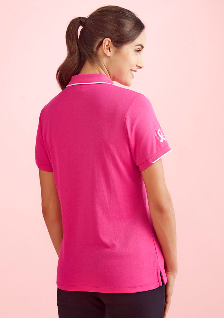 Biz Care - Womens Pink Short Sleeve Polo - CST313LS