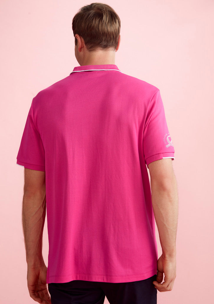 Biz Care - Mens Pink Short Sleeve Polo - CST313MS