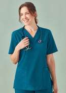 Biz Care - Womens Pulse V-Neck Scrub Top - CU543LS
