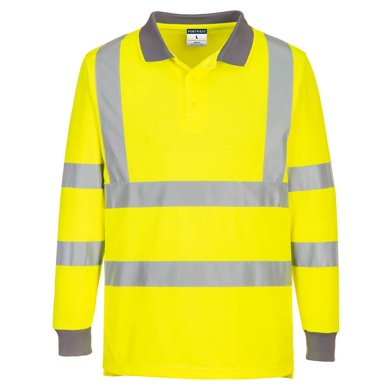 Portwest - EC11 - Eco High Visibility L/S Polo (6 Pack)