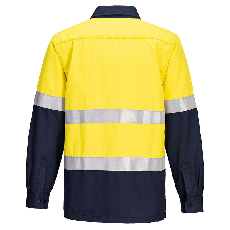 Portwest - FR713 - FR Two Tone Closed Front Vented Shirt