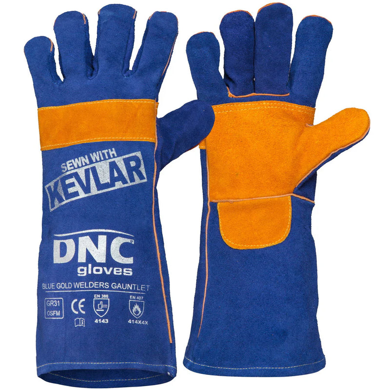 DNC - Blue Gold Welders Gauntlet - GR31