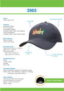 Headwear - Cotton Twill Cap - 3965