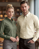 Winning Spirit - Womens Smart Casual Cotton Blend L/S Shirt - M8009L