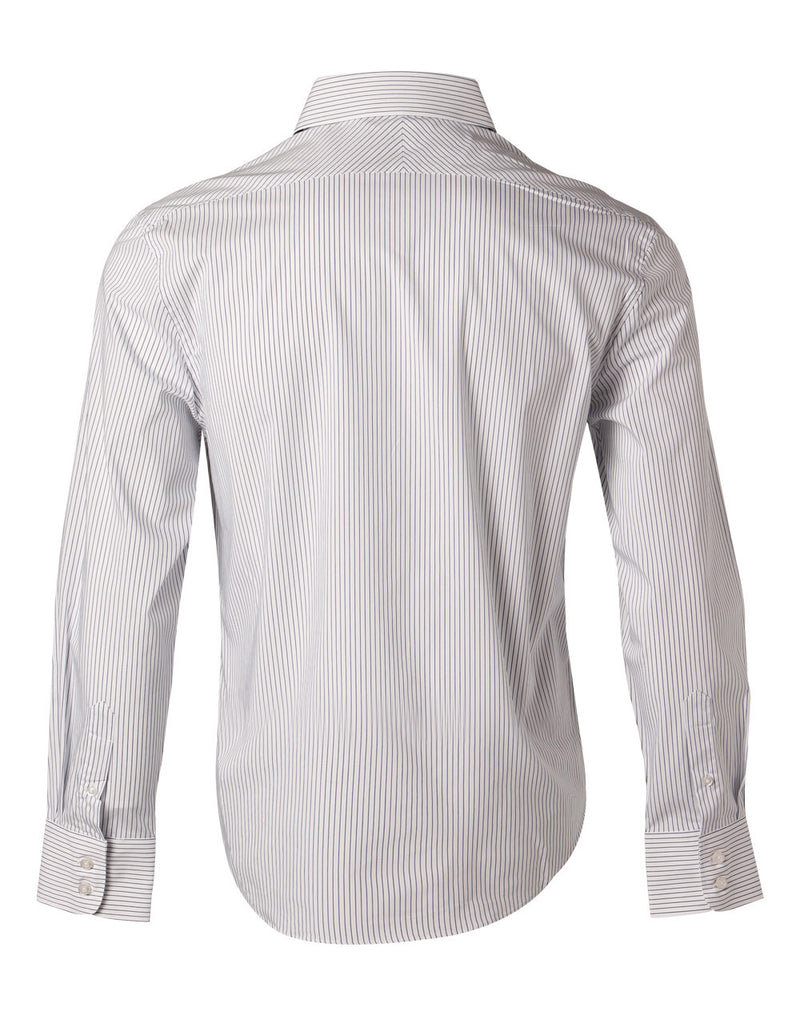Winning Spirit-Men's Ticking Stripe Long Sleeve Shirt-M7200L