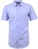 Winning Spirit-Men’s Gingham Check Short Sleeve Shirt-M7300S