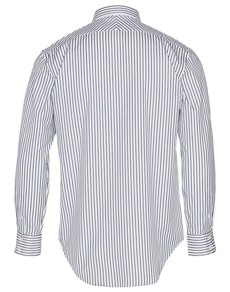 Winning Spirit-Men's Sateen Stripe Long Sleeve Shirt-M7310L