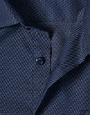 Winning Spirit-Ascot Mens Long Sleeve Dot  Jacquard Stretch Shirt-M7400L