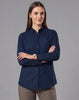 Winning Spirit - Womens Smart Casual Cotton Blend L/S Shirt - M8009L