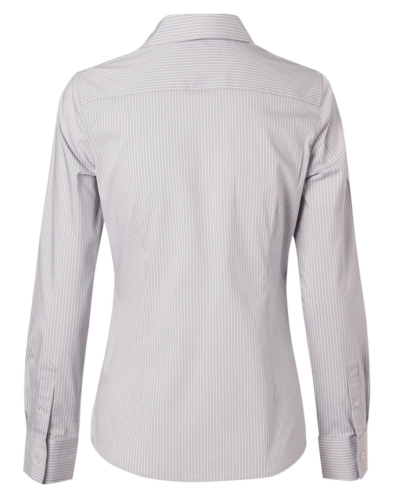 Winning Spirit-Women's Ticking Stripe Long Sleeve Shirt-M8200L