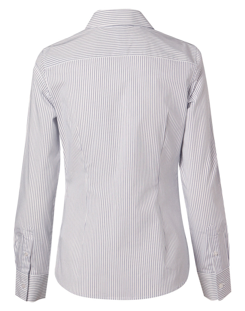 Winning Spirit-Women's Ticking Stripe Long Sleeve Shirt-M8200L