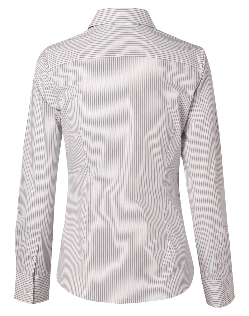 Winning Spirit-Women's Ticking Stripe Long Sleeve Shirt-M8200L