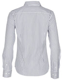 Winning Spirit-Ladies' Sateen Stripe Long Sleeve Shirt -M8310L