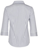 Winning Spirit Women's Sateen Stripe 3/4 Sleeve Shirt-M8310Q