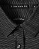 Winning Spirit Ascot Ladies Long Sleeve Dot Jacquard Stretch Shirt (M8400L)