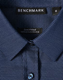 Winning Spirit Ascot Ladies Long Sleeve Dot Jacquard Stretch Shirt (M8400L)