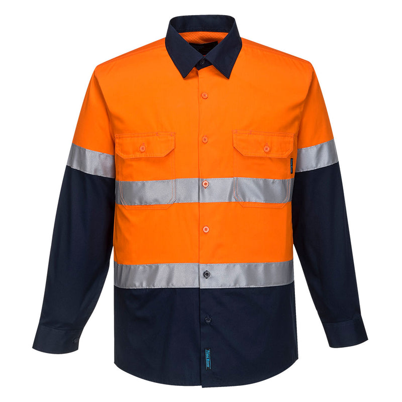 Portwest - MA801 - Hi-Vis Two Tone Lightweight Long Sleeve Shirt with Tape