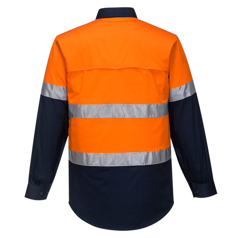 Portwest - MA801 - Hi-Vis Two Tone Lightweight Long Sleeve Shirt with Tape