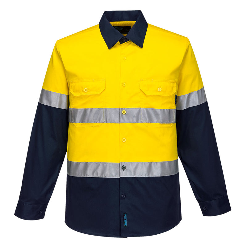 Portwest - MA801 - Hi-Vis Two Tone Lightweight Long Sleeve Shirt with Tape