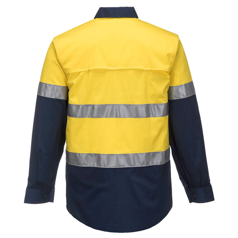 Portwest - MA801 - Hi-Vis Two Tone Lightweight Long Sleeve Shirt with Tape