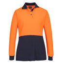 Portwest - ML213 - Hi-Vis Women's Cotton Comfort D Contrast Polo L/S