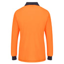 Portwest - ML213 - Hi-Vis Women's Cotton Comfort D Contrast Polo L/S