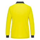 Portwest - ML213 - Hi-Vis Women's Cotton Comfort D Contrast Polo L/S
