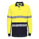 Portwest - MP413 - Hi-Vis Class D/N Cotton Comfort Contrast Polo Shirt L/S