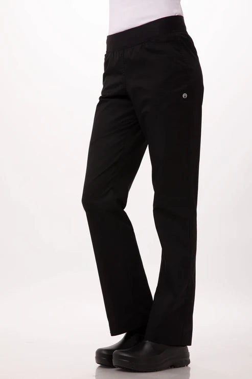 Chef Works - Lightweight Womens Slim Chef Pants - Black - PBN01W