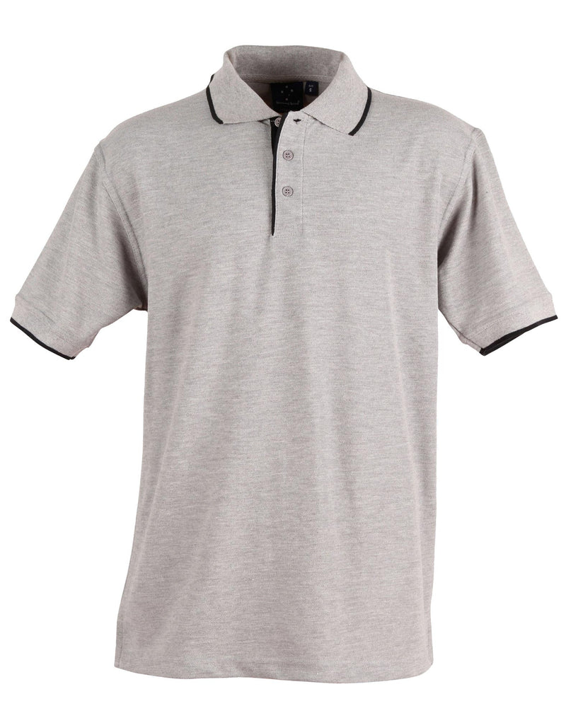 Winning Spirit -Men's Contrast Pique Short Sleeve Polo -PS08