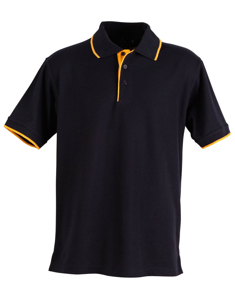 Winning Spirit -Men's Contrast Pique Short Sleeve Polo -PS08