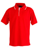 Winning Spirit -Men's Contrast Pique Short Sleeve Polo -PS08