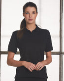 Winning Spirit-Ladies' Tight Pique Knit Short Sleeve Polo-PS23