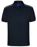 Winning Spirit-Men's Pure Cotton Contrast Piping Short Sleeve Polo-PS25