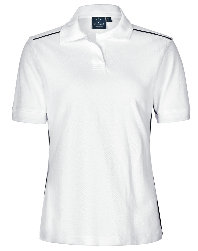 Winning Spirit-Men's Pure Cotton Contrast Piping Short Sleeve Polo-PS25