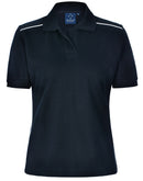 Winning Spirit-Ladies' Pure Cotton Contrast Piping Short Sleeve Polo-PS26