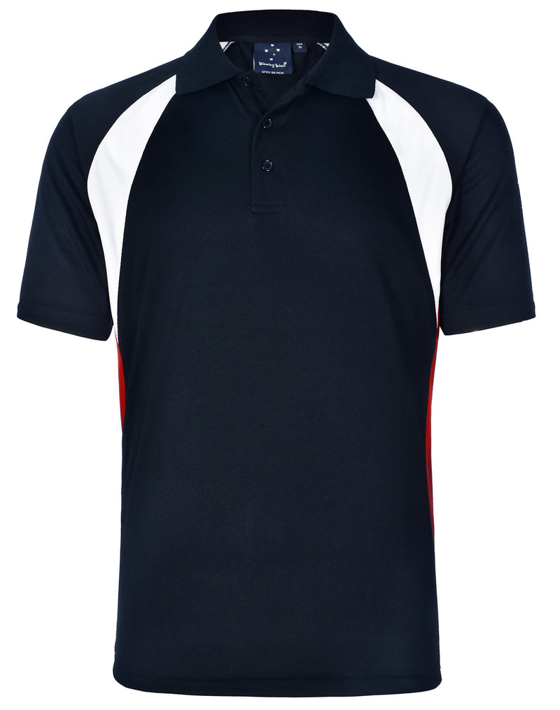 Winning Spirit-Men's CoolDry Tri-colour Contrast Short Sleeve Polo-PS28