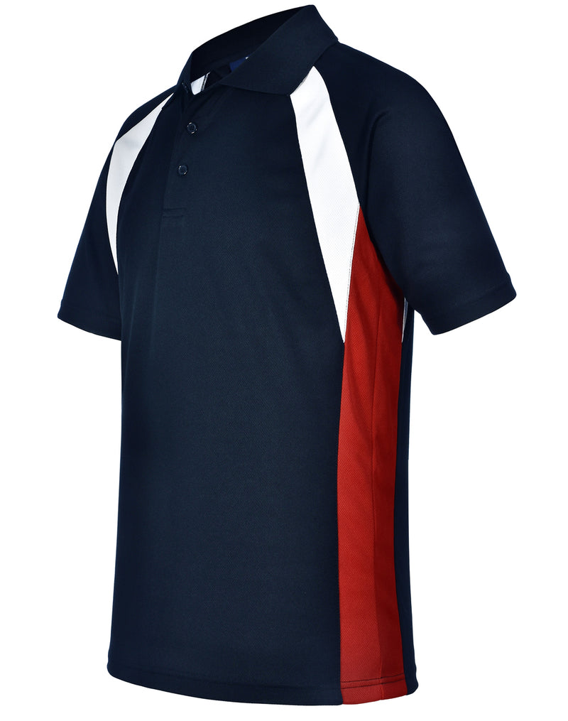 Winning Spirit-Men's CoolDry Tri-colour Contrast Short Sleeve Polo-PS28