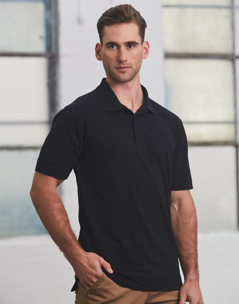 Winning Spirit-Men's Cotton Pique Knit Short Sleeve Polo-PS39