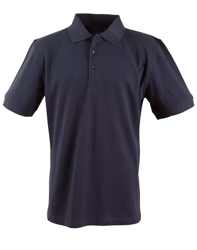 Winning Spirit-Men's Cotton Pique Knit Short Sleeve Polo-PS39