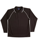 Winning Spirit -Men's CoolDry® Raglan Long Sleeve Contrast Polo-PS43