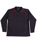 Winning Spirit -Men's CoolDry® Raglan Long Sleeve Contrast Polo-PS43