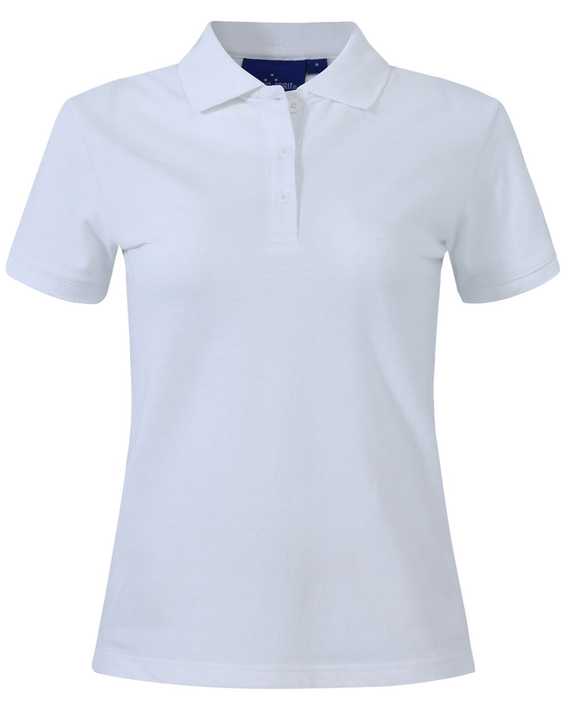 Winning Spirit-Ladies' Cotton Stretch Pique Polo-PS56