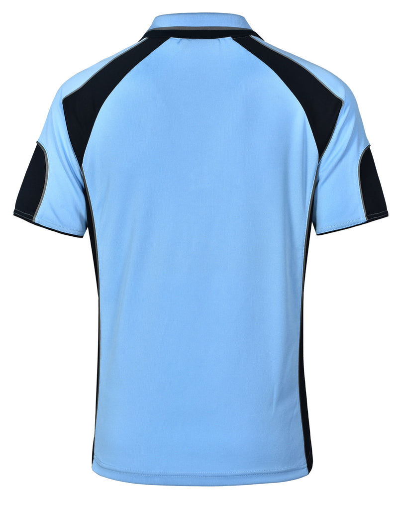 Winning Spirit-Men's CoolDry® Contrast Polo with Sleeve Panels-PS61-2nd
