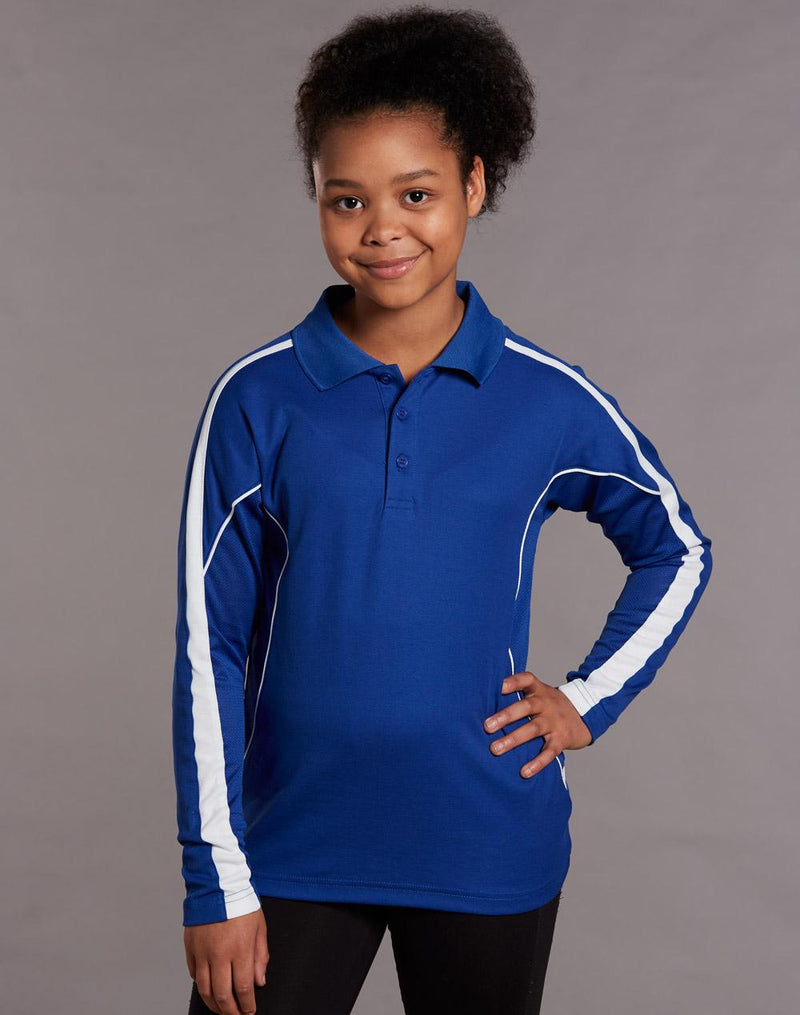 winning spirit- Legend Plus Kids TrueDry Long Sleeve Polo (PS69K)