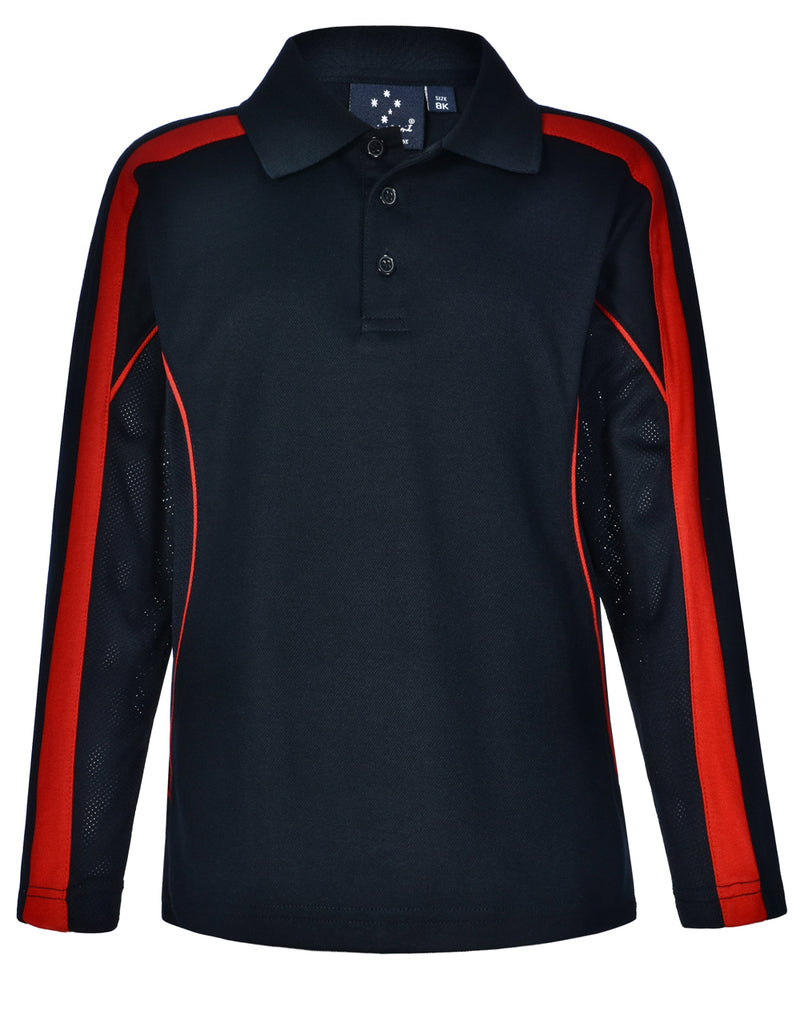 winning spirit- Legend Plus Kids TrueDry Long Sleeve Polo (PS69K)