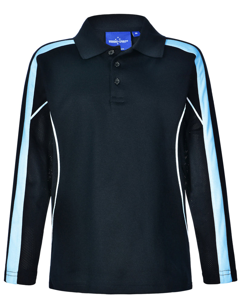 winning spirit- Legend Plus Kids TrueDry Long Sleeve Polo (PS69K)