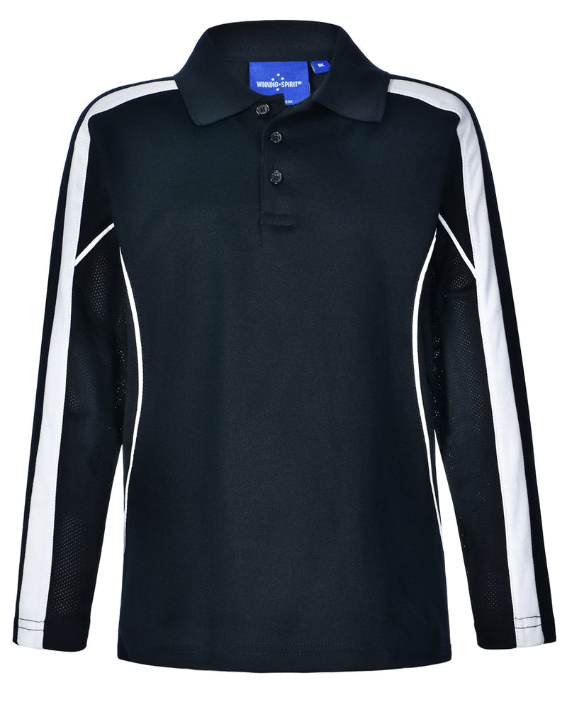 winning spirit- Legend Plus Kids TrueDry Long Sleeve Polo (PS69K)