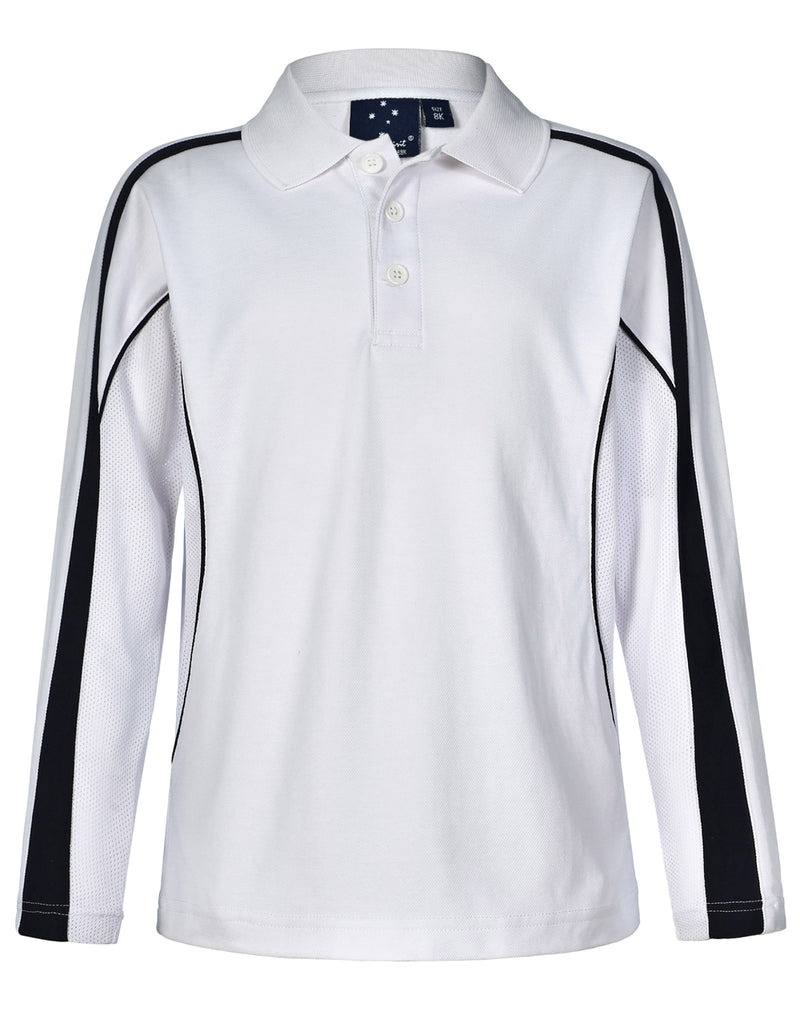 winning spirit- Legend Plus Kids TrueDry Long Sleeve Polo (PS69K)